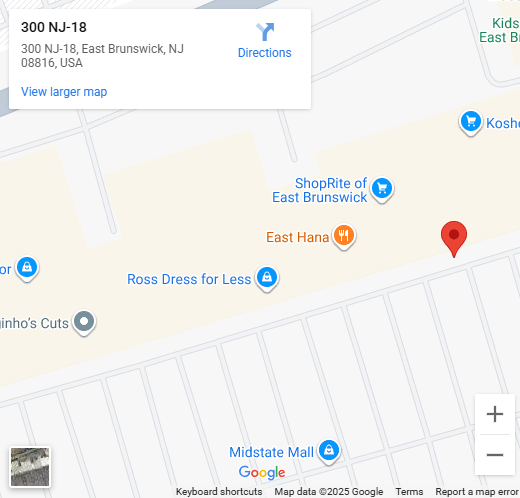 AC Dental Location Map | Dentist in East Brunswick, NJ
